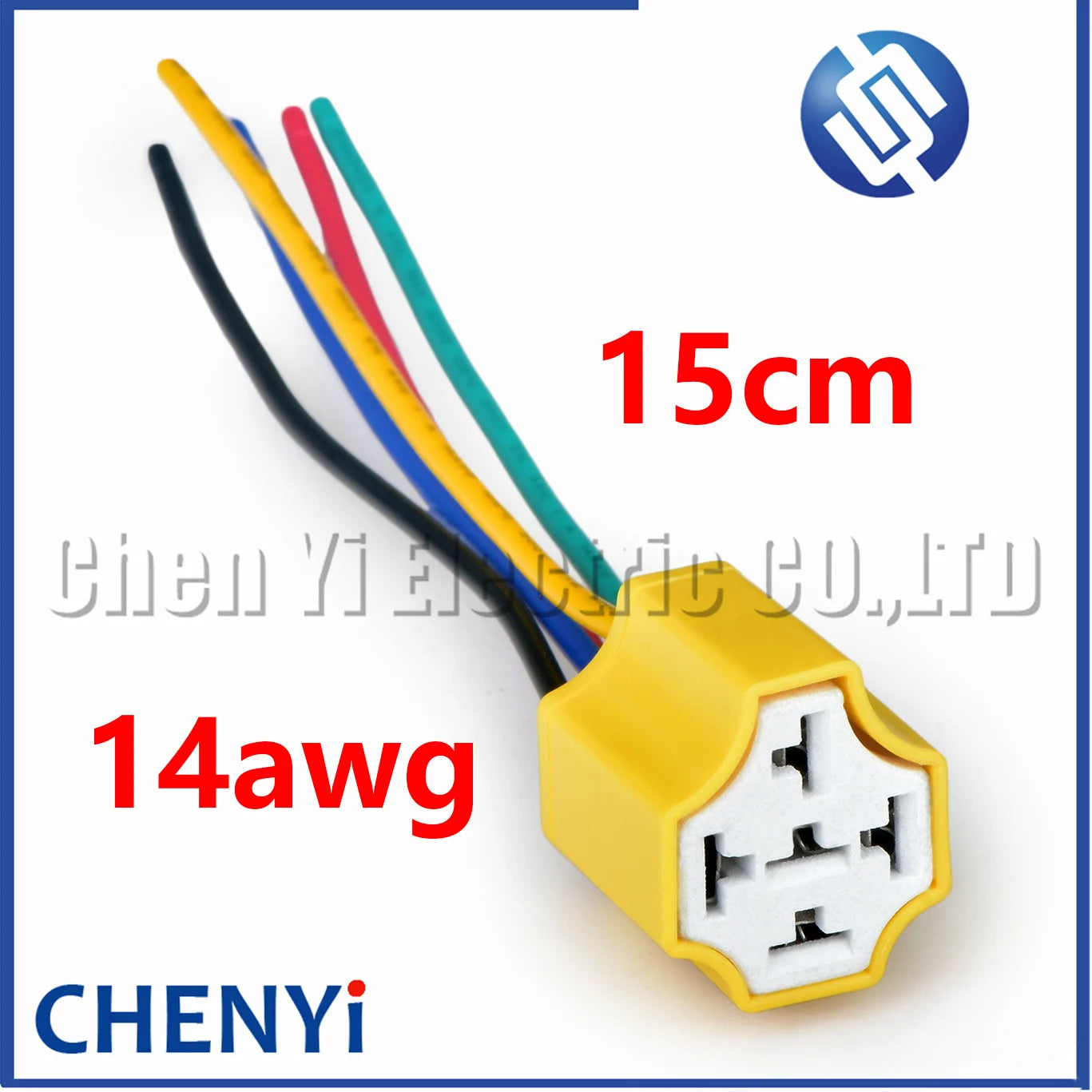 5 Pin Automotive connector Ceramic Car Relay Holder Socket harness Plug with Holster