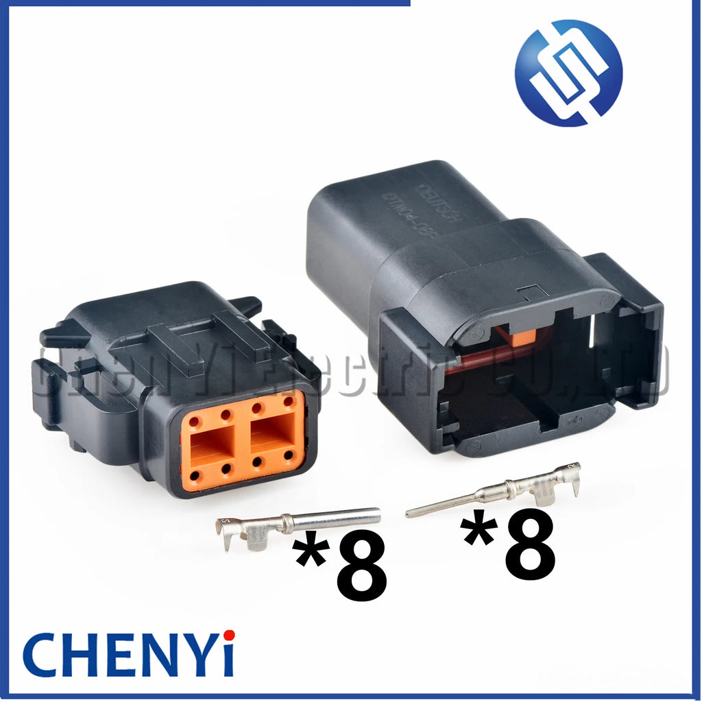 8 Pin DTM series Automotive waterproof connector wire harness connector DTM06-8SB DTM04-8PB For Deutsch