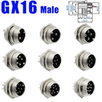 GX12 GX16 GX20 Aviation Connector Plug Socket Set, 2–15 Pin Male Female Circular Docking Connector for Electrical Equipment