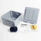 IP66 Outdoor Wall Switch 16A Weatherproof Push Button - 1/2/3 Gang Electrical for Garden/Patio/Exterior Use