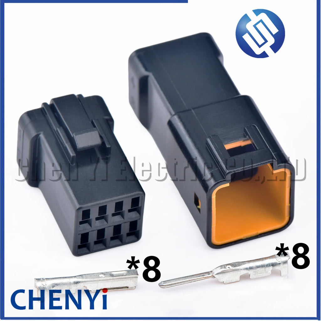 5 sets Black or white 8 Pin Automotive Waterproof Connector Male or Female Butt Plug 08R-JWPF-VSLE-S 08T-JWPF-VSLE-S With pins