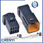 5 sets Black or white 8 Pin Automotive Waterproof Connector Male or Female Butt Plug 08R-JWPF-VSLE-S 08T-JWPF-VSLE-S With pins