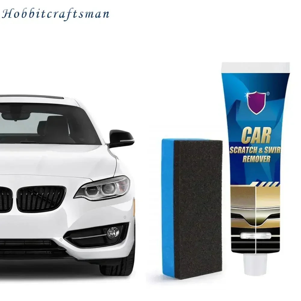 Car Repair Paint Paste Scratch Remover Kit with Sponge and Towel Scratch Coating Polishing Wax Auto Scratches Repairing Amagi