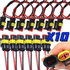 10 Pairs 2Pin Way Wire Harness Waterproof Electrical Auto Connector Male Female Car Plug Connector for Car Motorcycle Truck