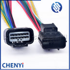 12 Pin Auto Waterproof connector Front and rear bumper radar Harness Plug 7283-4038-30 7282-4038-30 For Honda Civic Elison