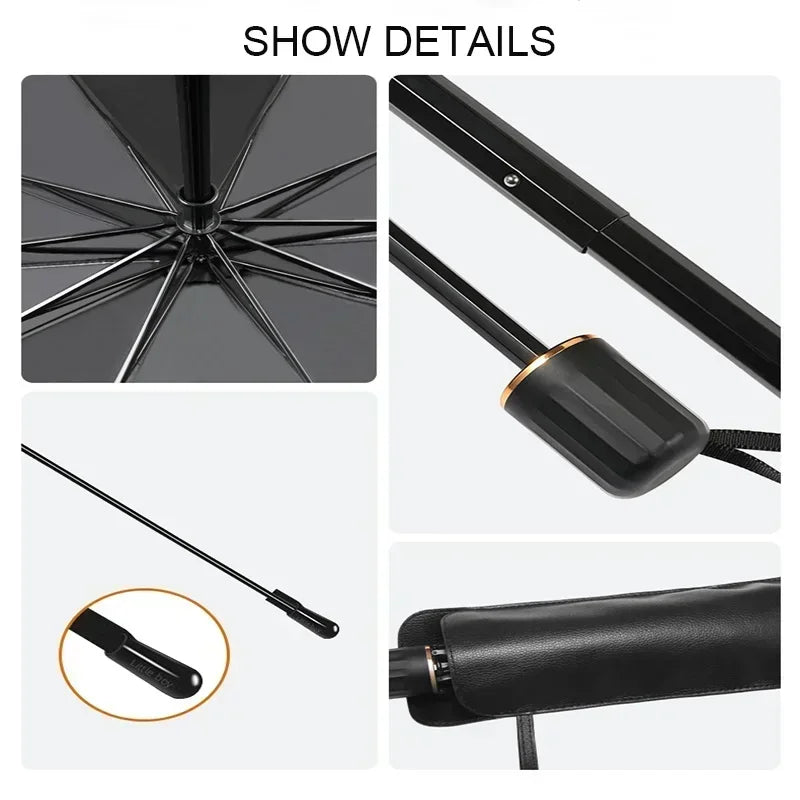Car Sunshade Umbrella-style Front Glass Sunshade Sunscreen Heat Insulation Cloth Car Windshield Sunshade Umbrella Shade Amagi