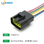 174352-2 AMP type connector, automotive waterproof plug terminal connector, 4/6/8/12-pin male and female plug, 1.8 series plug