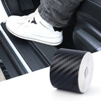 3D Carbon Fiber Sticker Paste Car Threshold Protective Film Anti Scratch Waterproof Matte Black Nano Sticker Tape for Car Body