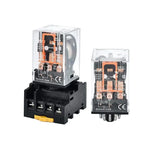 MK2P-I MK3P-I Intermediate Relay, 8/11 Pin Electromagnetic Power Relay with Copper Coil and Silver Contact AC220V DC24V