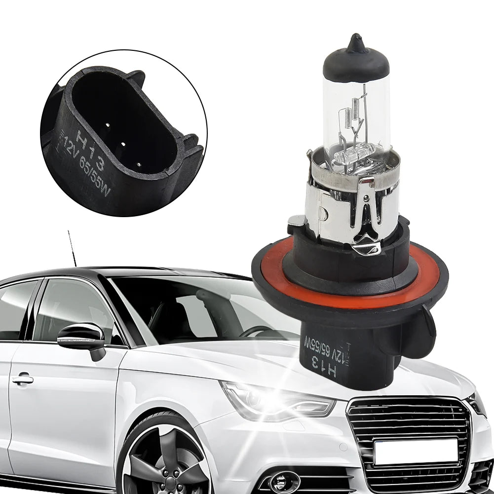H13 9008 12V 55W Quartz Halogen Bulb White Halogen Bulb Car Headlight Bulb Quartz Material Car Accessories