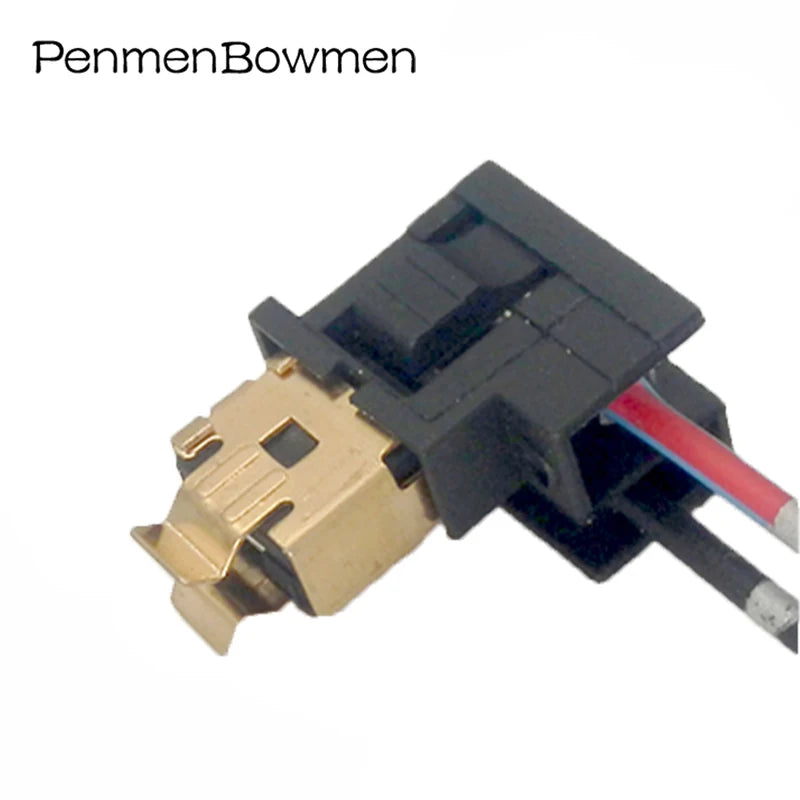1 Set 2 Pin High Temp Resistant Pure Copper Wiring Harness Electrical Connectors Large Bulb Fog Light Plug for Car Modification