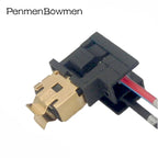 1 Set 2 Pin High Temp Resistant Pure Copper Wiring Harness Electrical Connectors Large Bulb Fog Light Plug for Car Modification