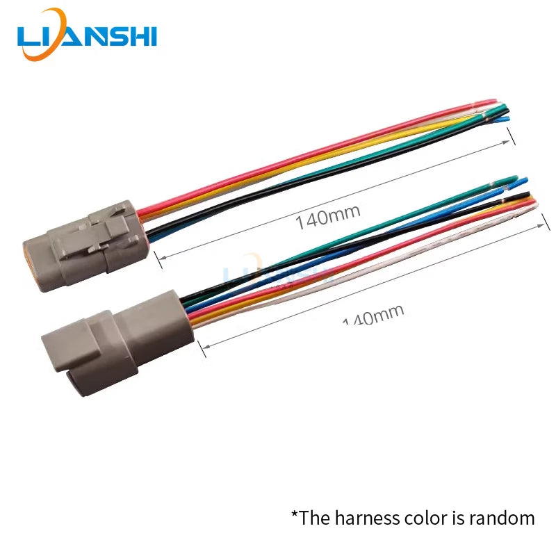 DTM06-6S Car connector DTM04-6P waterproof connector Male and female excavator wiring harness 6-hole plug