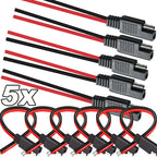 1-5PCS High-quality SAE Female and Male Power Extension Plug Cables Solar Cell Quick Disconnect Wiring Copper Harnesses