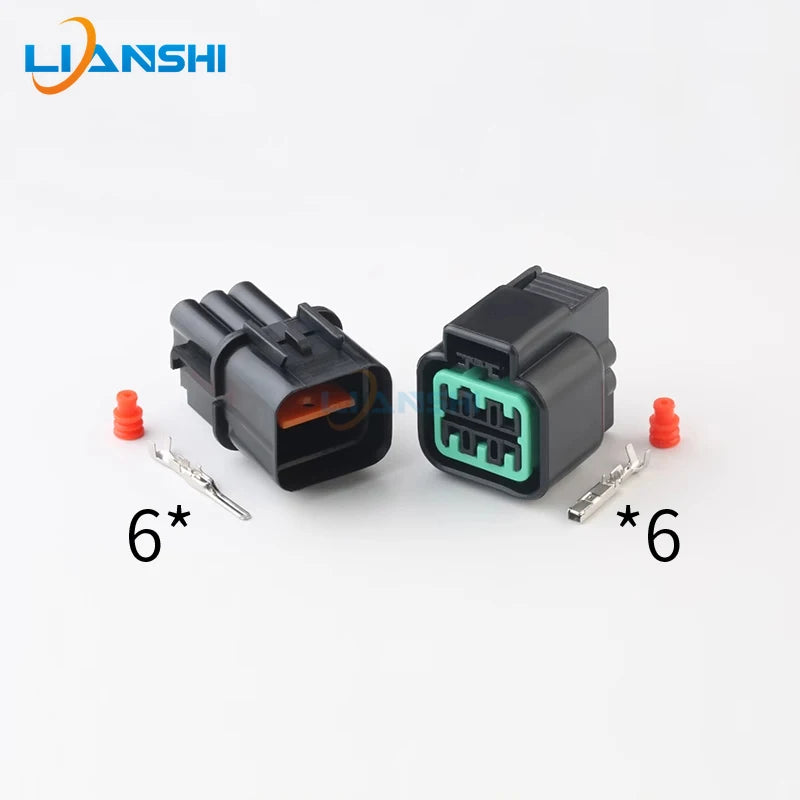 PB625-06027 PB621-06020 Automotive headlight plug 6p male and female wiring harness connector with terminal