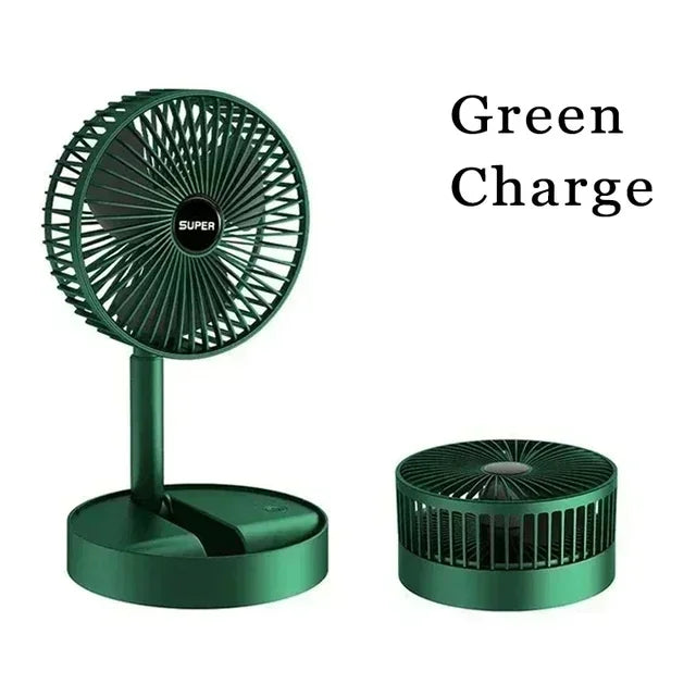 Stand Fan 6 Inch Folding Portable Telescopic Floor/USB with Rechargeable Battery3 Speeds Super Quiet Adjustable Height Amagi