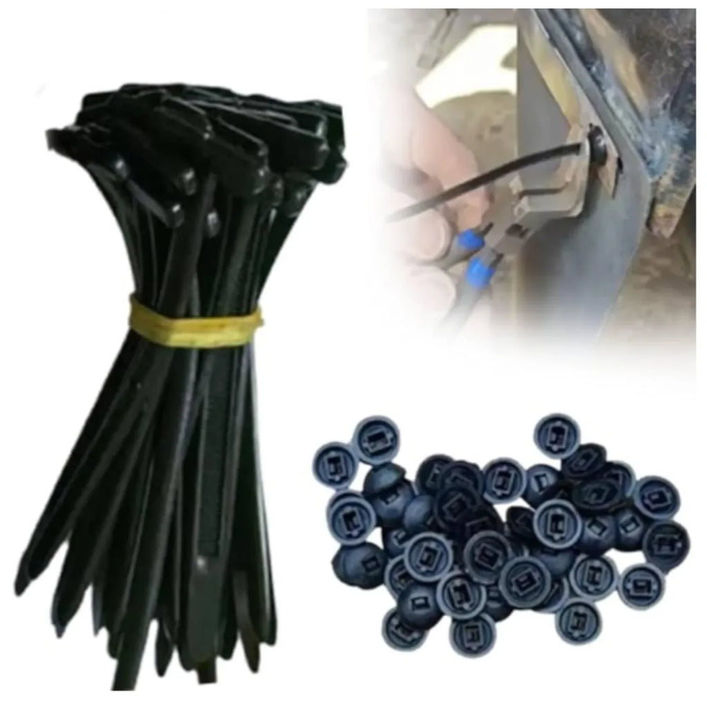 Nylon Universal Cable Tie Buckle With Round Head Tie Car Plastic Rivets Fasteners for Car Daily Repair Amagi