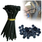 Nylon Universal Cable Tie Buckle With Round Head Tie Car Plastic Rivets Fasteners for Car Daily Repair Amagi