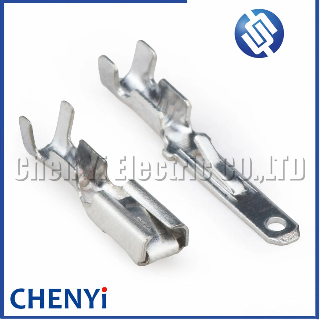 50 Pcs 2.8mm Crimp Pins Spade Connector tin-plated brass Wire Pin DJ611-E2.8A DJ621-E2.8A For Car Automobile Relay Circuit Board
