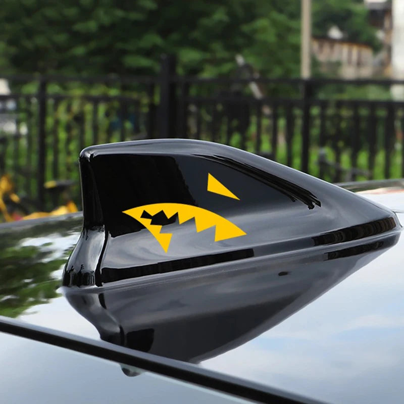 Car Antenna Shark Mouth Styling Stickers Fashion Reflective Vinyl Decals Shark Fin Antenna Decoration Sticker Accessories Tools