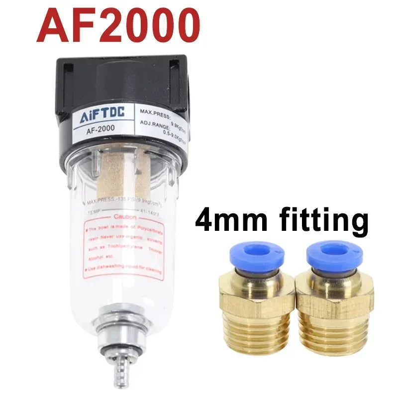 1/4 Air Source Processor AF2000 AF2000-02 Copper Filter Air Pump Filter Oil Water Separator Pneumatic Components Air Compressor