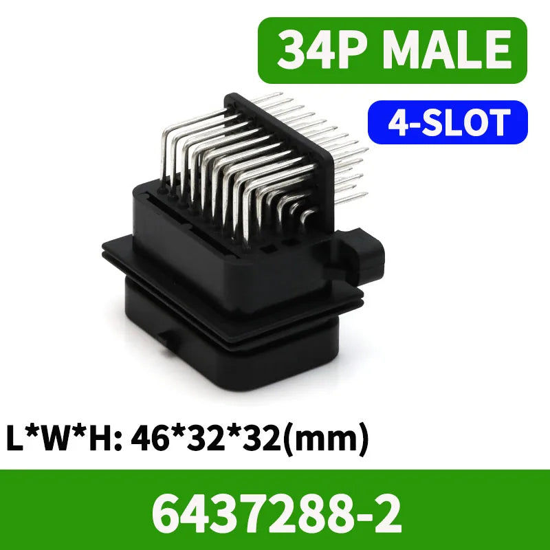 1/5/50PCS AMP Type ECU Automotive Board End Connector Waterproof Socket Harness Plug PCB Panel Flame Retardant 26P 34Pin 1437290