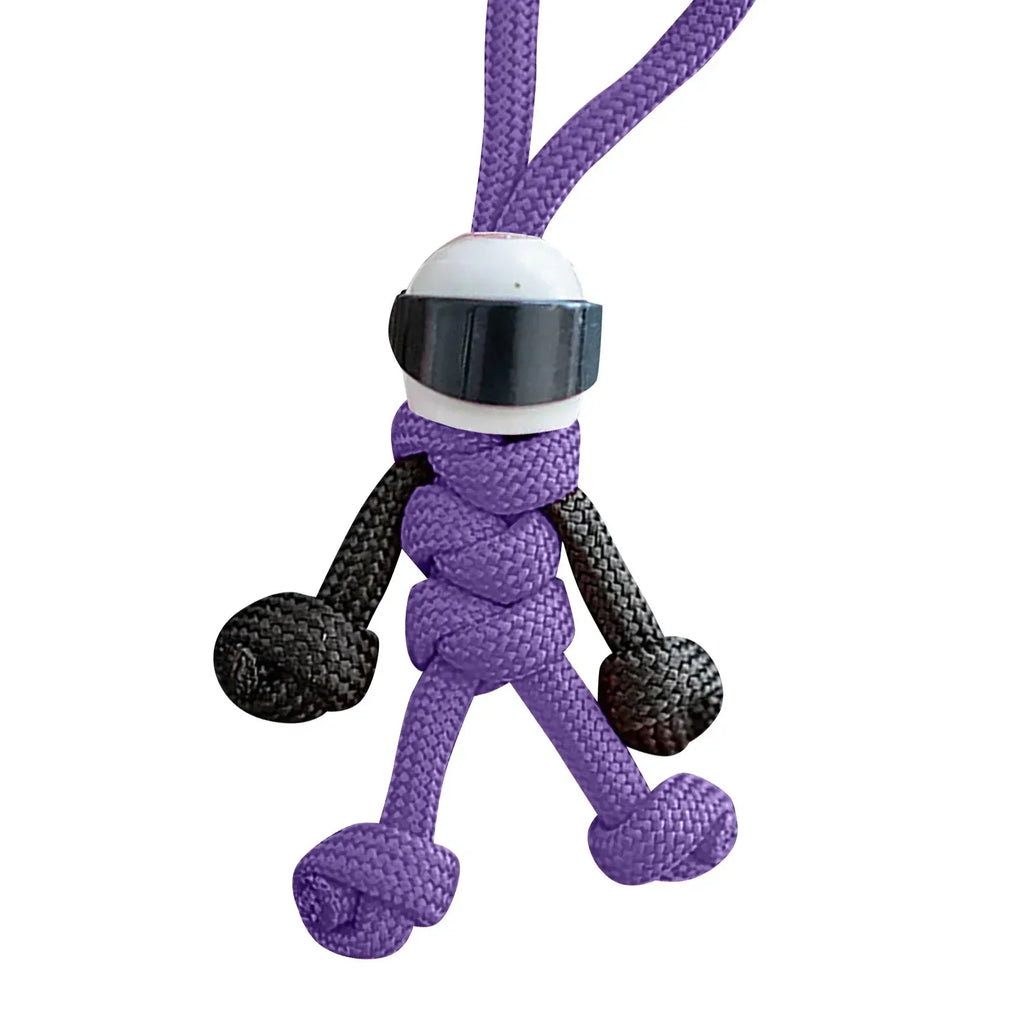 Handmade Building Block Keychain Biker Helmet Pendant Bag Rope Braided Paracord Backpack Doll Hanging Buddy Pendan Amagi