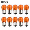 10Pcs 21W Amber Indicator Bayonet Base Lamp Turn Signal Car Light Car Interior Bulb Auto Dashboard Warning Indicator