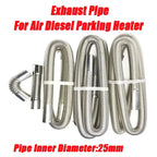 Air Diesel Parking Heater Stainless Steel Exhaust Pipe Tube Gas Vent Hose +Aluminum Foil Sleeve With Hose Clamp For Car Amagi