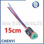 3 Pin Black DT series Connector Waterproof Plug Socket DT06-3S DT04-3P DT06-3S-E005 DT04-3P-E005 For Engineering Vehicle Deutsch