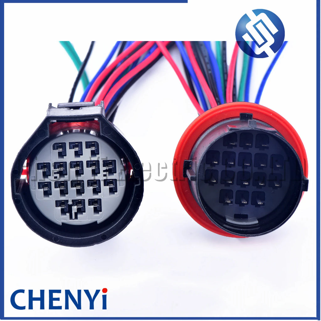 16 Pin/Way Male Female Headlight Connector Plug Wire Cable Pigtail For Land Rover Discovery 3 4 Jaguar Range Rover Freelander 2