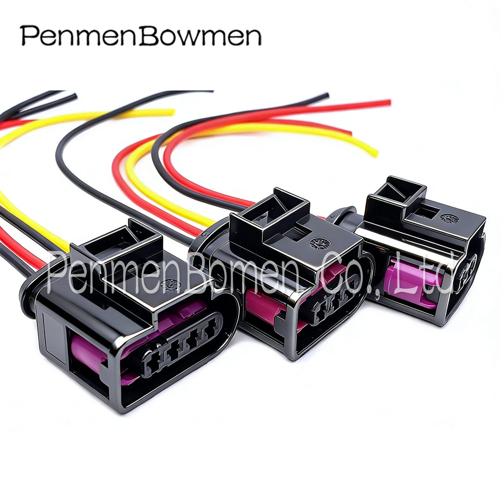 1 Set 2 3 4 Pin Auto Ignition Coil Electrical Connectors Female Wire Harness Plug for A4 A6 Passat 4D0971992 4D0971993 4D0971994