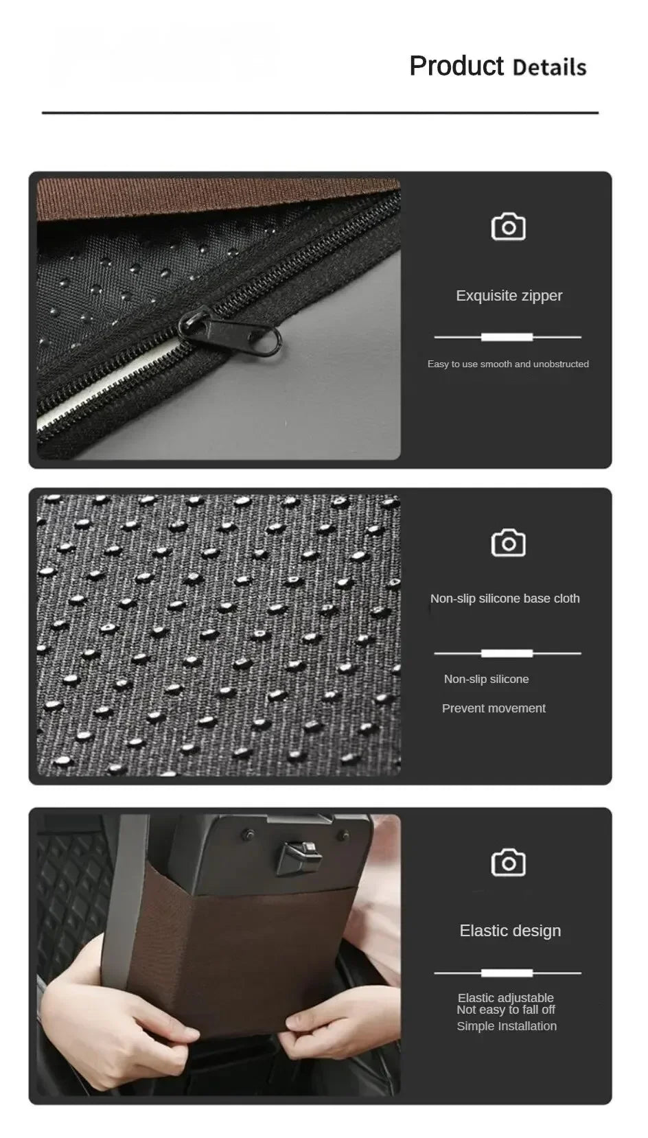 Car Soft Armrest Mat Wave Embroider PU Leather Center Console Arm Rest Protection Cushion Auto Armrests Storage Box Cover Pad