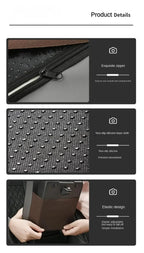 Car Soft Armrest Mat Wave Embroider PU Leather Center Console Arm Rest Protection Cushion Auto Armrests Storage Box Cover Pad
