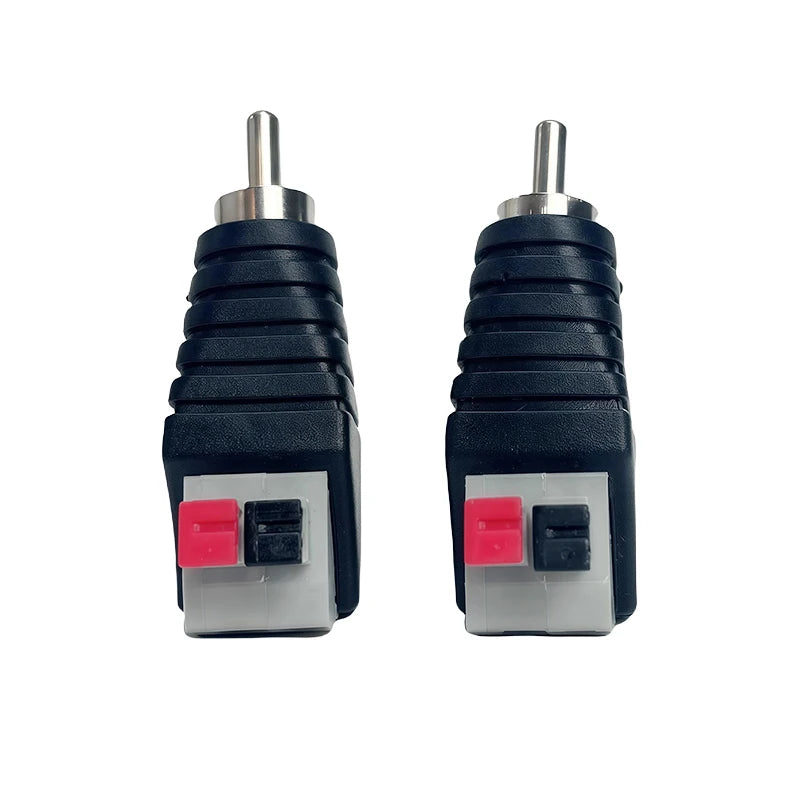 4/10/40PCS RCA Male & Female to Terminal Block Adapter, Solderless AV Audio Video Connectors for Speaker, Home Theater, CCTV Use