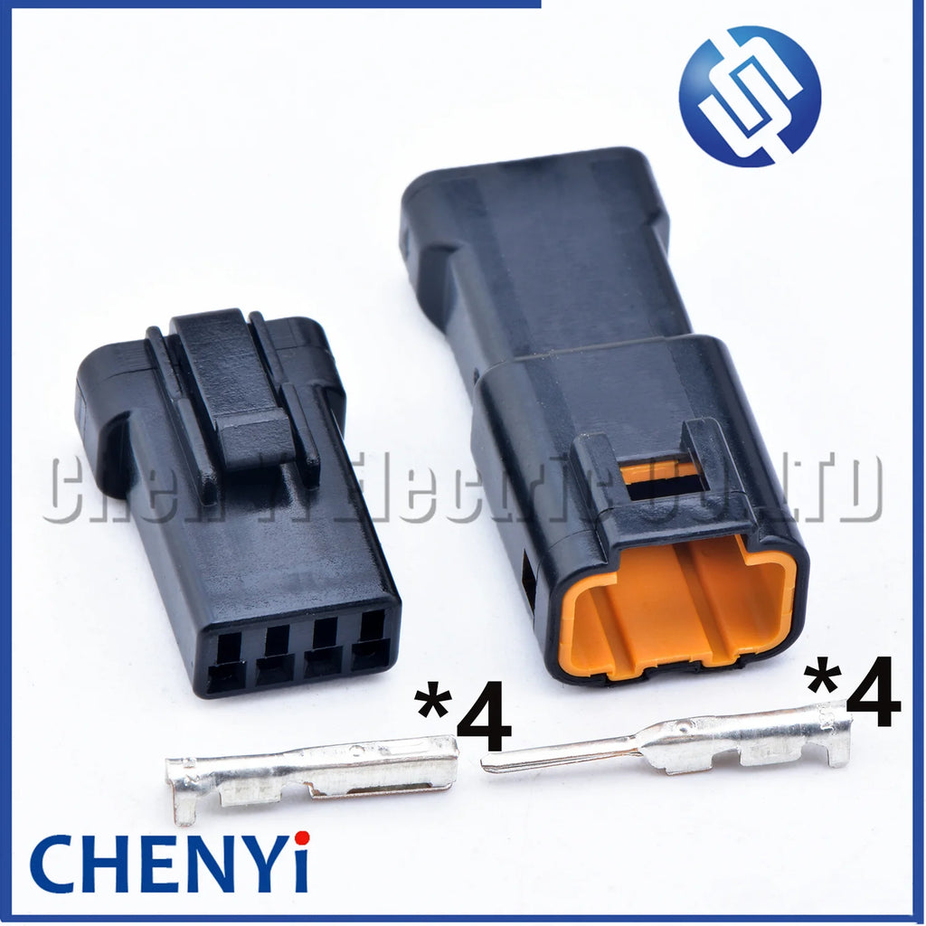 5 sets black 4 Pin JWPF type Male or Female Automotive Waterproof Cable Connector Butt Plug 04R-JWPF-VSLE-S 04T-JWPF-VSLE-S