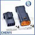 5 sets black 4 Pin JWPF type Male or Female Automotive Waterproof Cable Connector Butt Plug 04R-JWPF-VSLE-S 04T-JWPF-VSLE-S