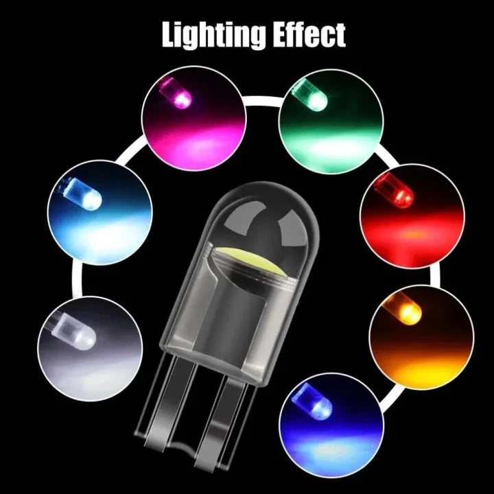10/5pcs W5W Led T10 Car Light COB Glass 6000K White Auto Automobiles License Plate Lamp Dome Read DRL Bulb Style 12V Universal