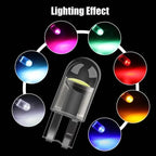 10/5pcs W5W Led T10 Car Light COB Glass 6000K White Auto Automobiles License Plate Lamp Dome Read DRL Bulb Style 12V Universal