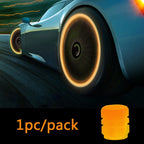 Luminous Valve Caps Car Tire Fluorescent Tyre Valve Stem Decor Luminous Cap Night Glowing Wheel Hub Nozzle Valve Caps