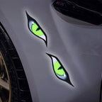 3D Reflective Eyes Stickers for Motorcycle Scooter Windshield Auto Decorative Night Light Safety Front Car Stickers Waterproof