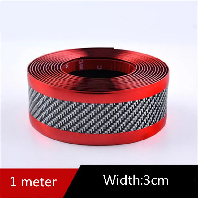 Car Stickers Anti Scratch Door Sill Protector Rubber Strip Carbon Fiber Threshold Protection Bumper Film Styling  Accessories