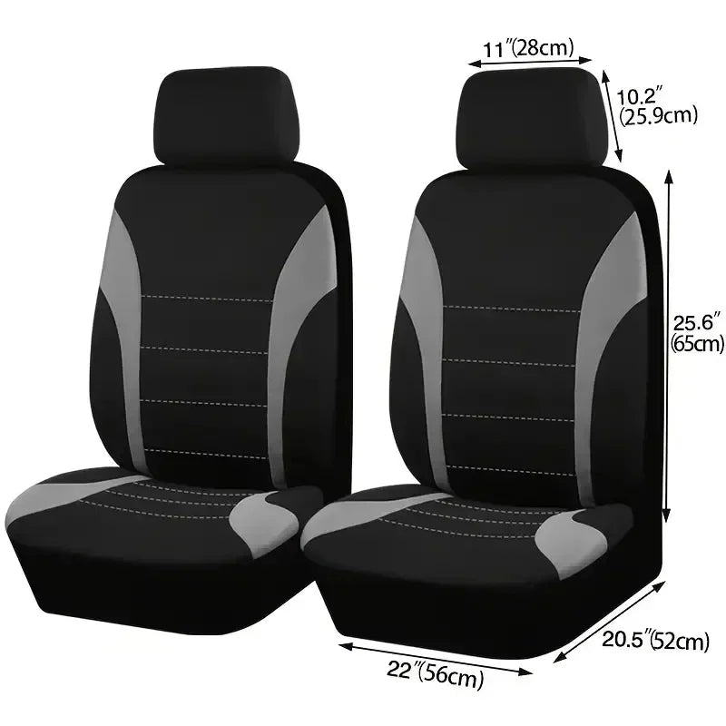 Auto Parts Car Seat Cover Polyester Fabric 5 Piece Set Four Season Universal Airbag Safe Truck Van Front/Rear Cushion amagi