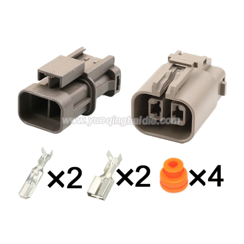 2-PIN Waterproof 6.3mm Male Female Connectors For Nissan Hyundai Matrix Elantra Alternator Socket 7122-6224-40 MG640188-5