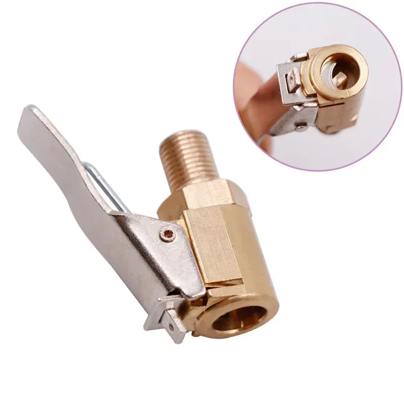 Advanced Car Tire Air Chuck Inflator Pump Valve Connector Clip-on Adapter Brass 6mm 8mm Wheel Valve For Inflatable Pum amagi New