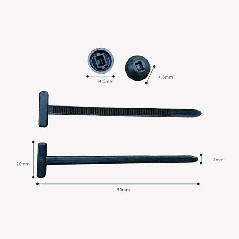 10/20/100pcs Nylon Universal Cable Tie Buckle Pin Button Zip Ties Self-Locking Fixed Cables Zip  Wire Fastening Strap Motorcycle