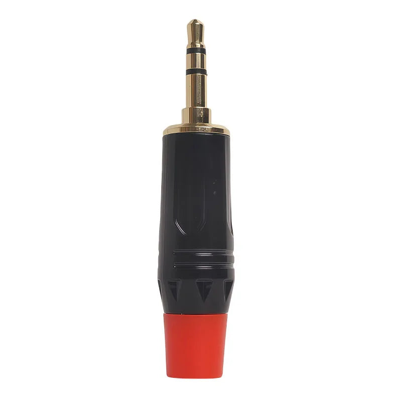 Gold-Plated 3.5mm Stereo Audio Plug Connector, DIY Soldering Jack for Headphone, Microphone, Speaker, AUX Cable Repair