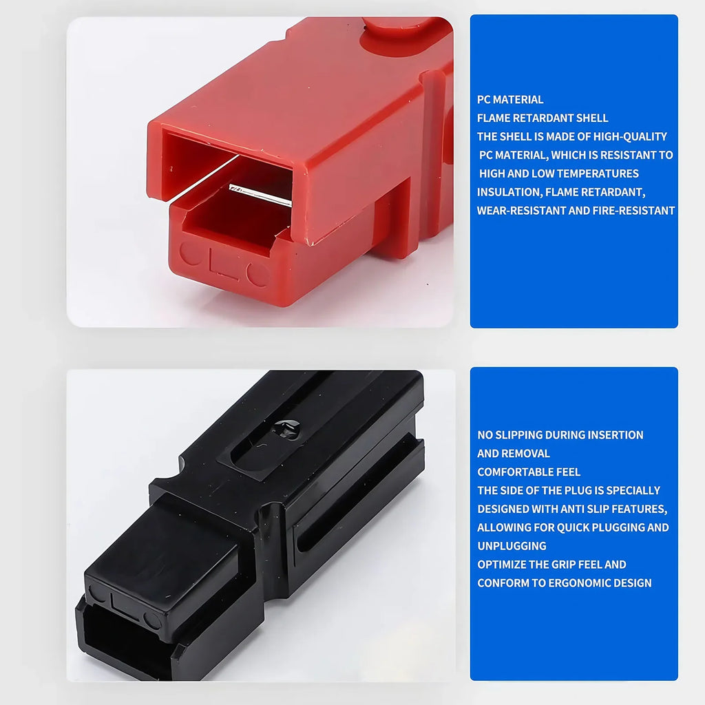 40/90/200/500Pcs/Box  Single Pole Plug 30A High Current Connector - PP Battery Forklift Power Terminals Bulk Pack