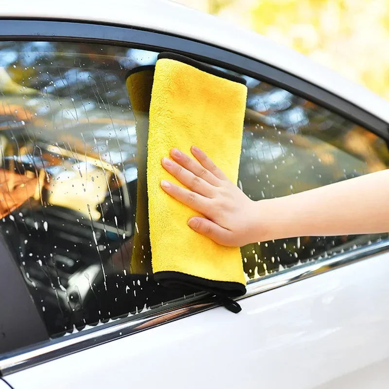 Car Wash Towels Cleaning Cloth Absorbent Dry Cloth General Purpose Microfiber Towel Thickened Yellow 30/40/60cm Amagi