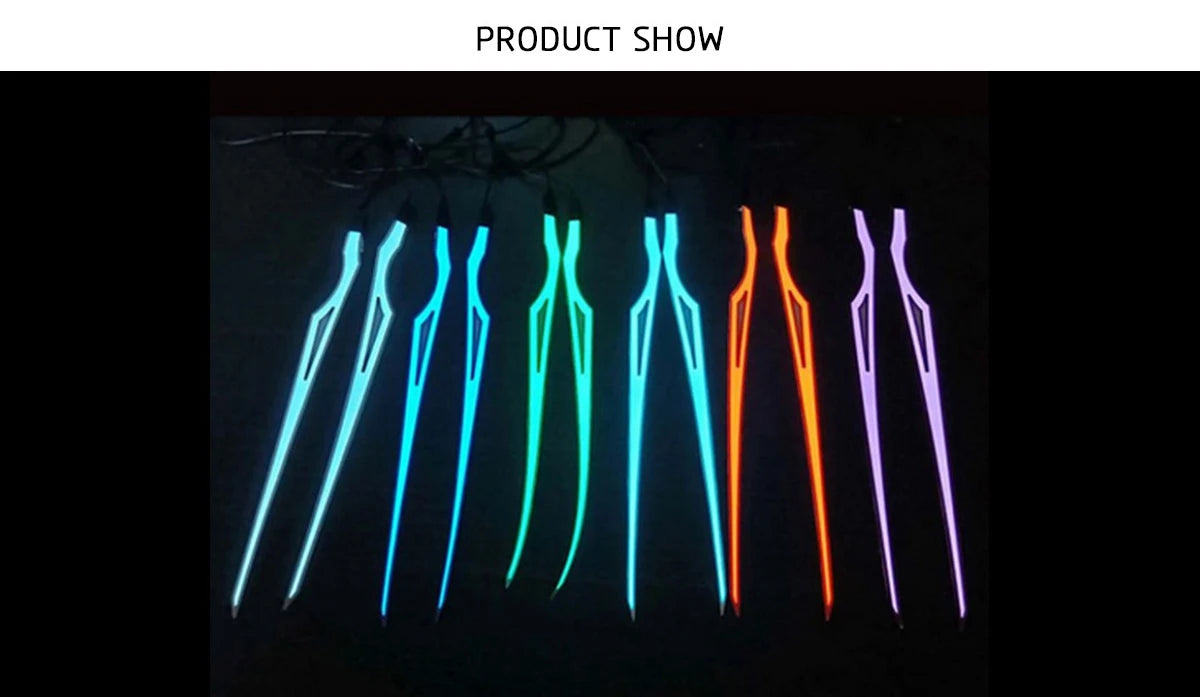 Light Up Your Ride Motorcycle LED Warning Strip with Multicolor Reflective Lights Light Film DIY Helmet Strip Accessories